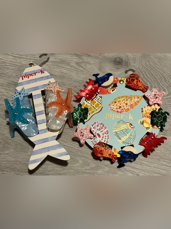 Piper K Accessories - Piper.k Coastal Sea Creature Mini Hair Claws and Starfish Set Claws